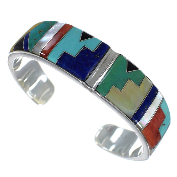 Multicolor Sterling Silver Jewelry Heavy Bracelet VX63223
